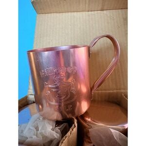 Vintage 1980 Smirnoff Vodka Moscow Mule Cup 10 oz Aluminum Copper Mugs Set of 6